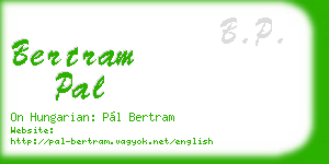 bertram pal business card